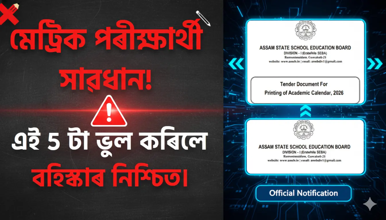 SEBA HSLC Exam 2026 New Rules and Guidelines Notification PDF