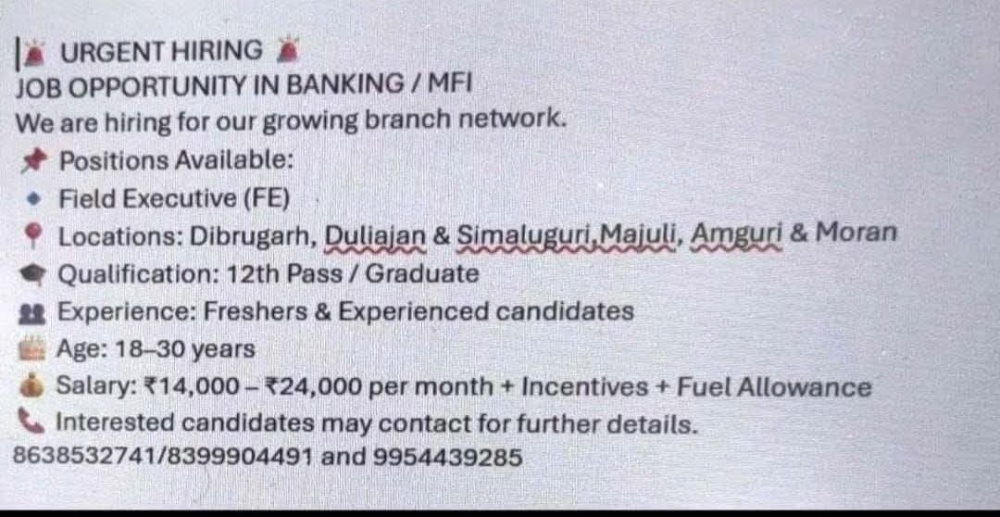Banking & MFI Recruitment 2026