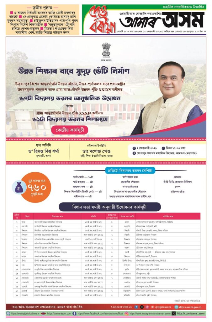 New School Buildings in Assam