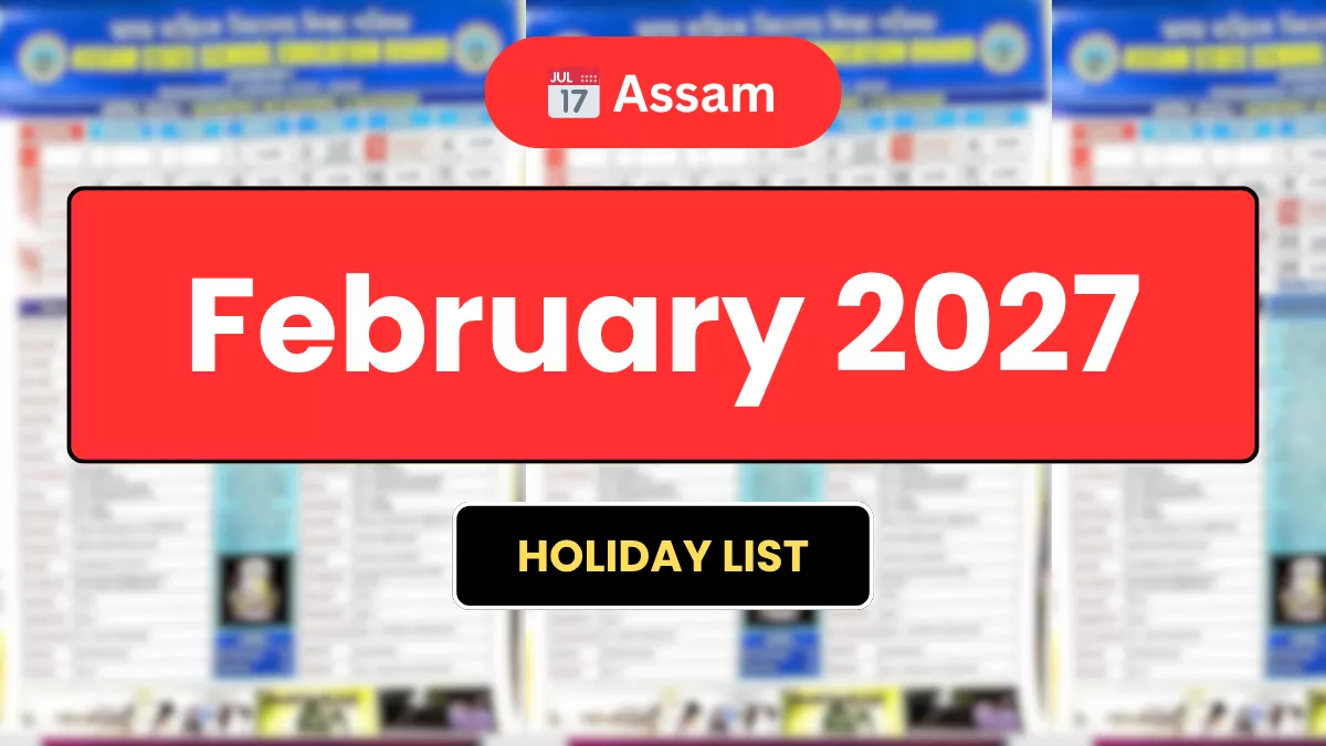 Assam School Calendar February 2027 PDF