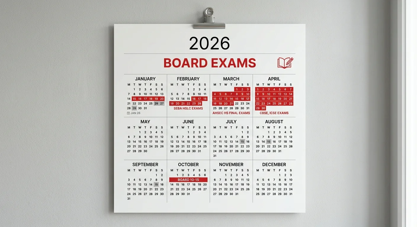 Assam Board Exam Calendar 2026