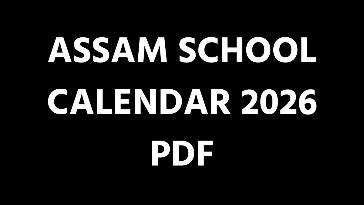 Assam School Calendar 2026 PDF
