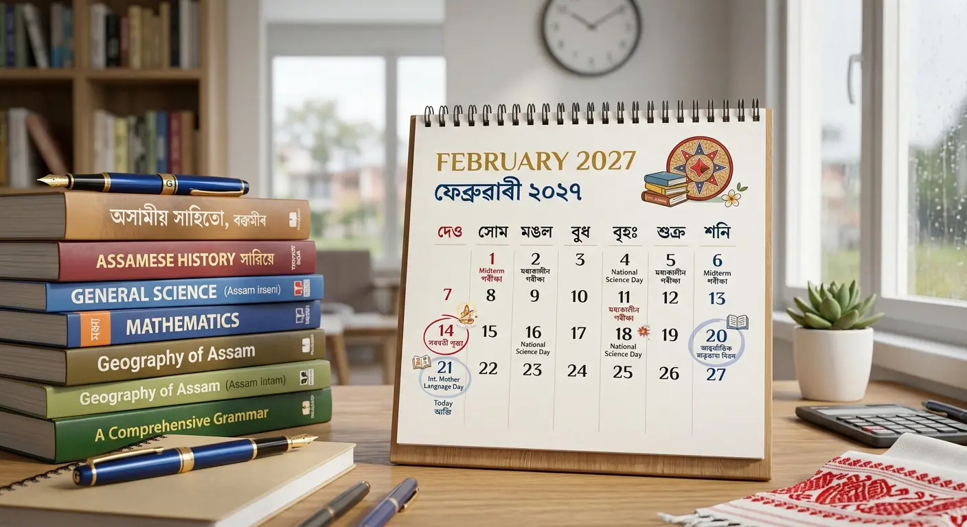 February 2027 Assam Academic Calendar