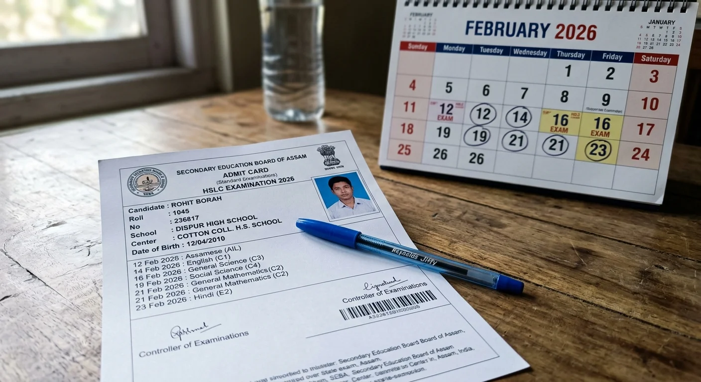 HSLC Exam Date 2026 Assam