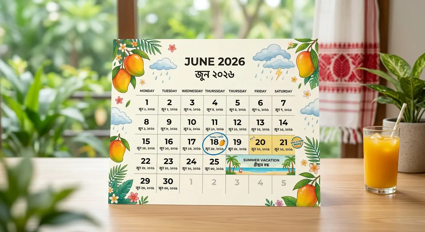 June 2026 Assam Academic Calendar