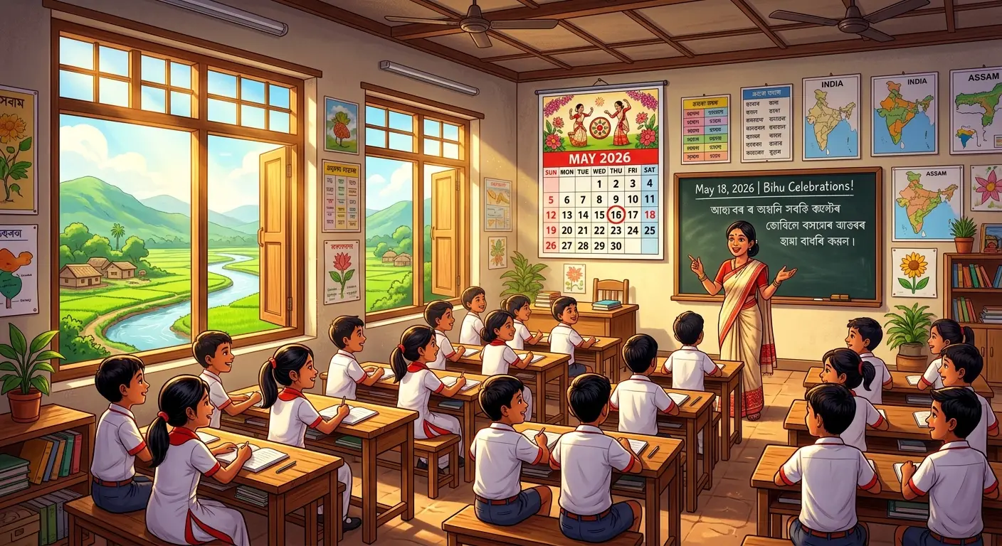 May 2026 Assam School Calendar