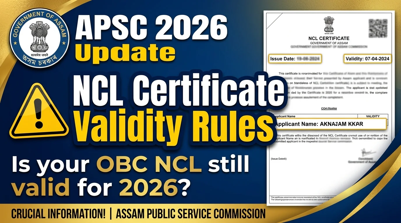OBC Non-Creamy Layer validity for APSC 2026
