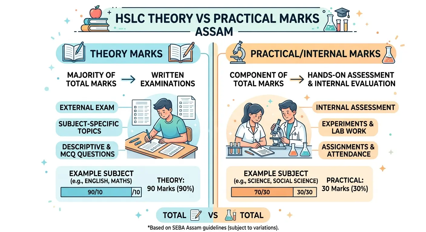 HSLC Theory vs Practical Marks Assam