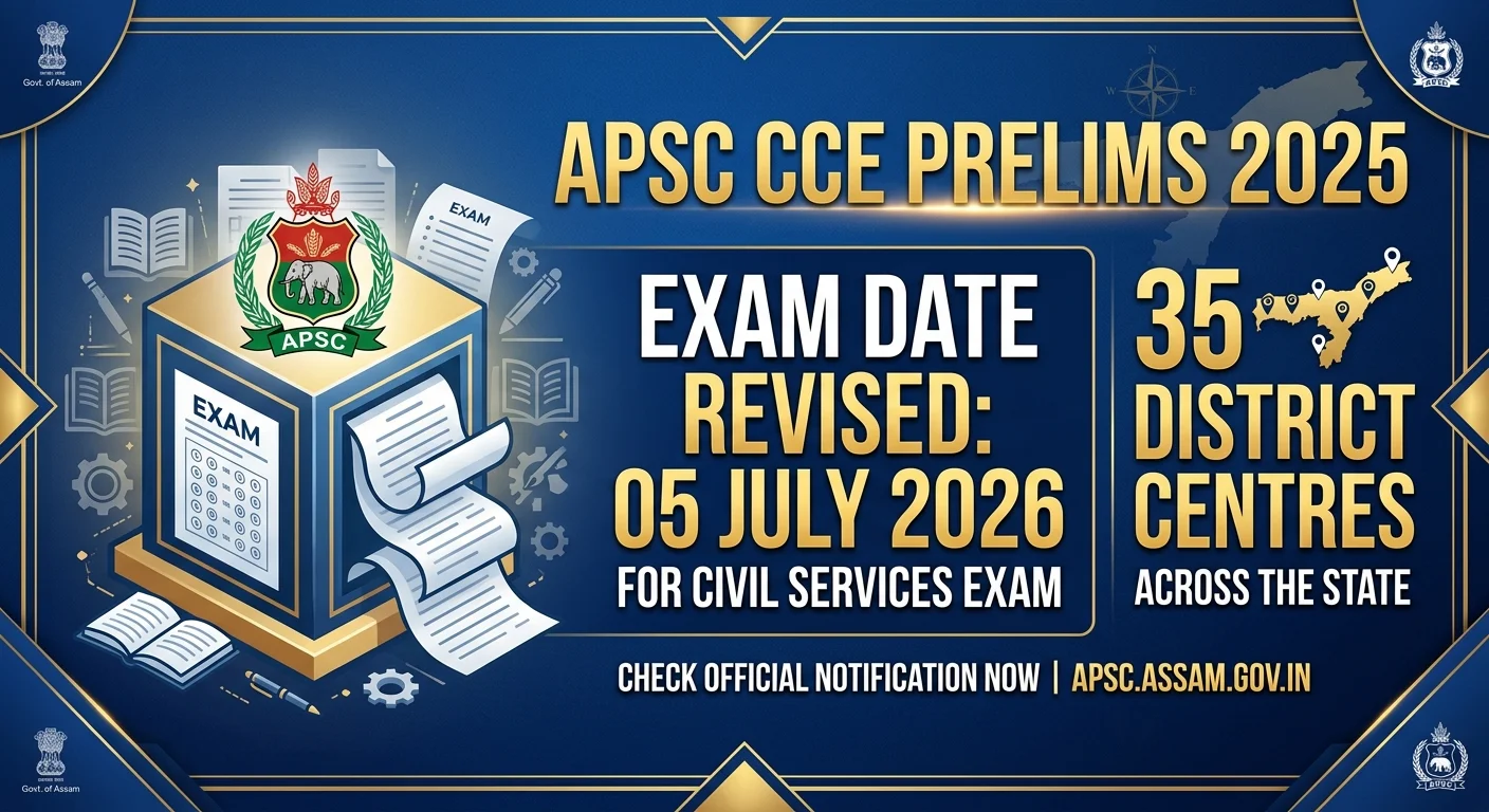 APSC CCE Prelims 2025 Exam Date