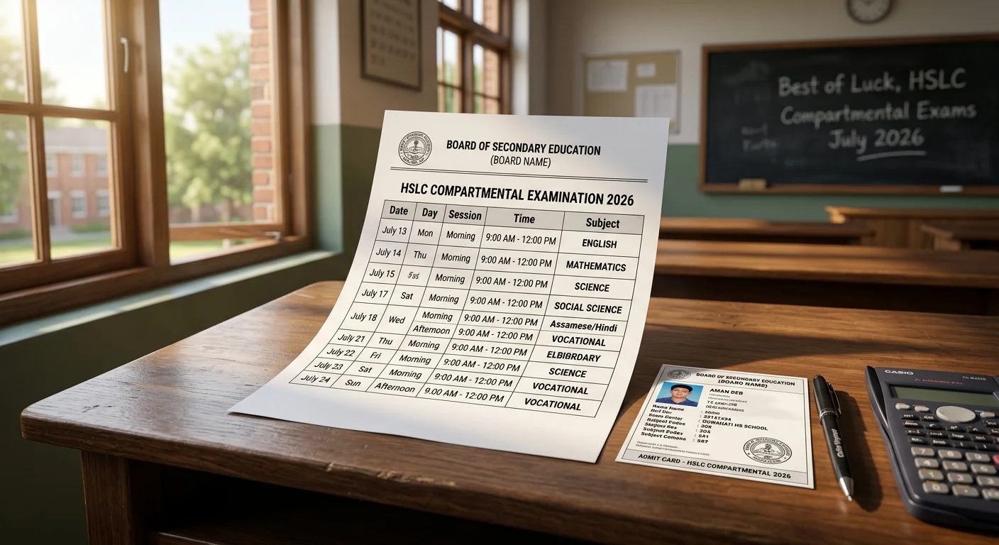 HSLC COMPARTMENTAL EXAMINATION 2026