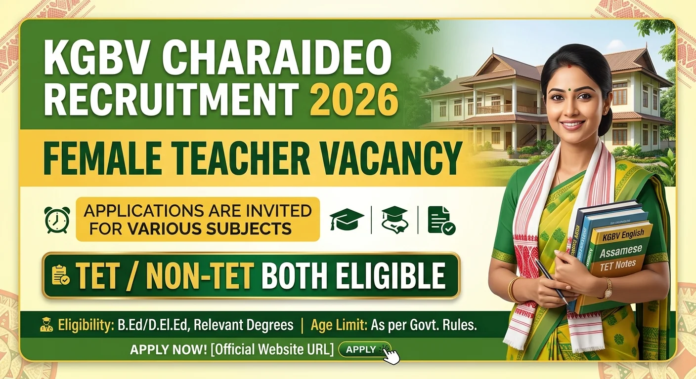 KGBV Charaideo Recruitment 2026