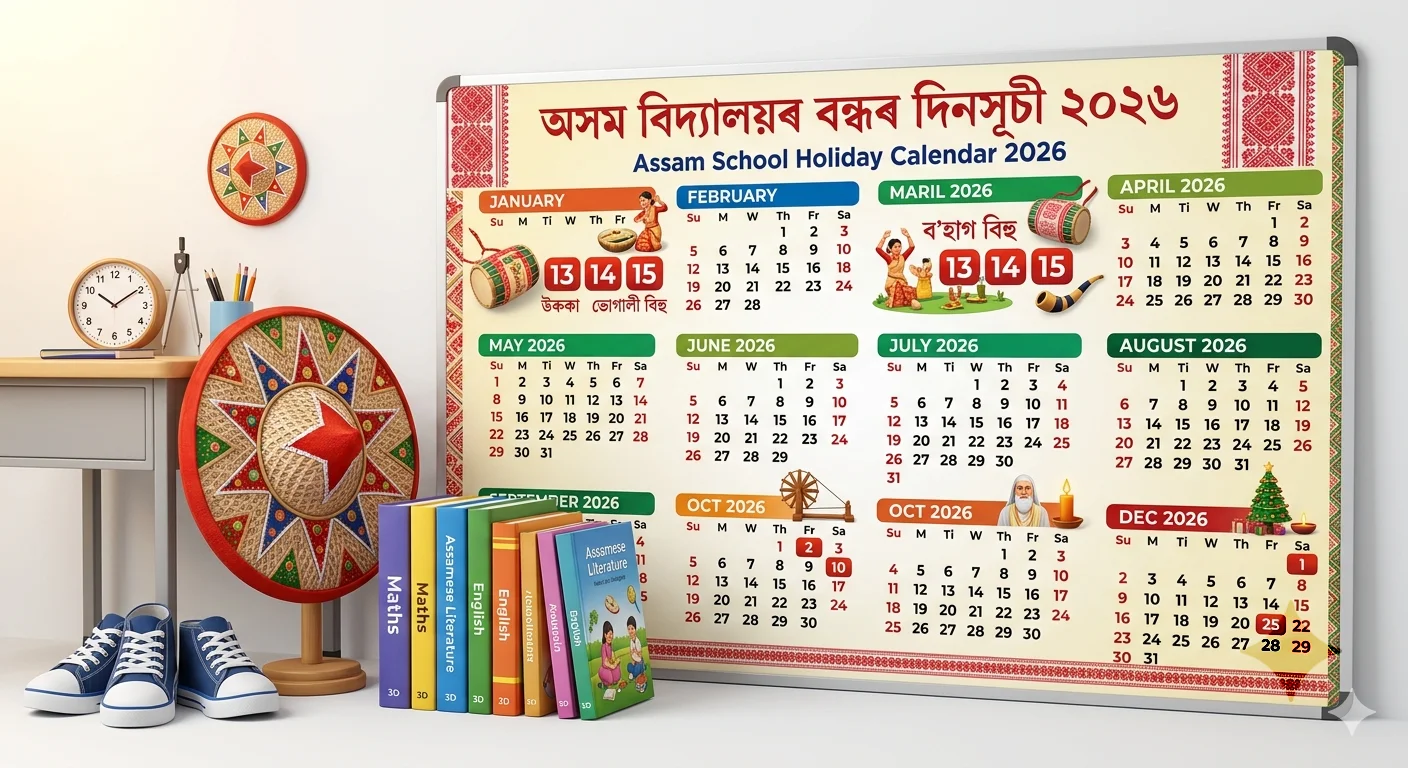 school holidays assam 2026