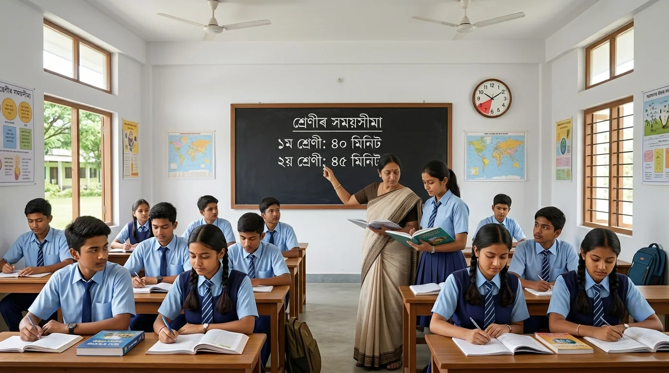 school period duration assam