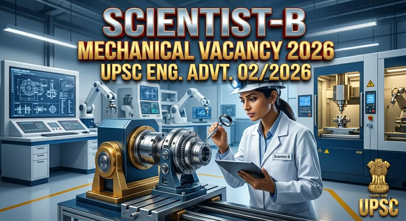 UPSC Scientist B Mechanical vacancy 2026 apply