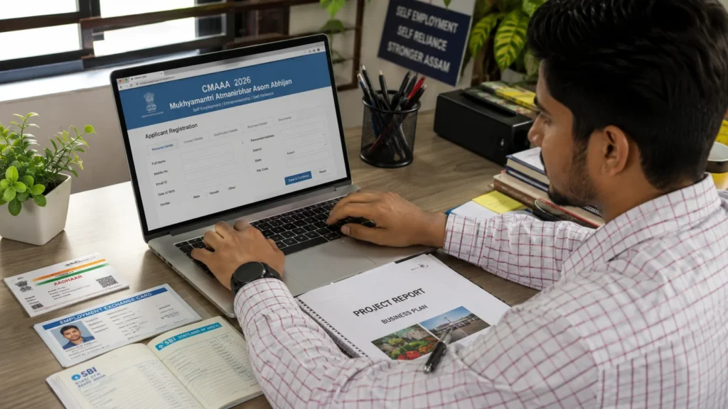 CMAAA Assam online application process through official portal.