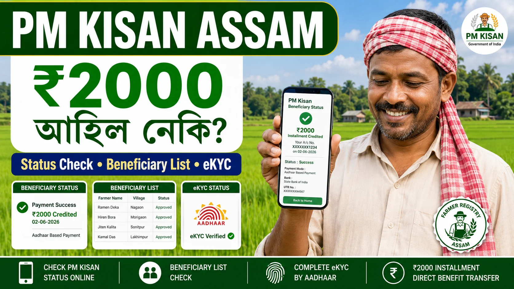 pm kisan assam